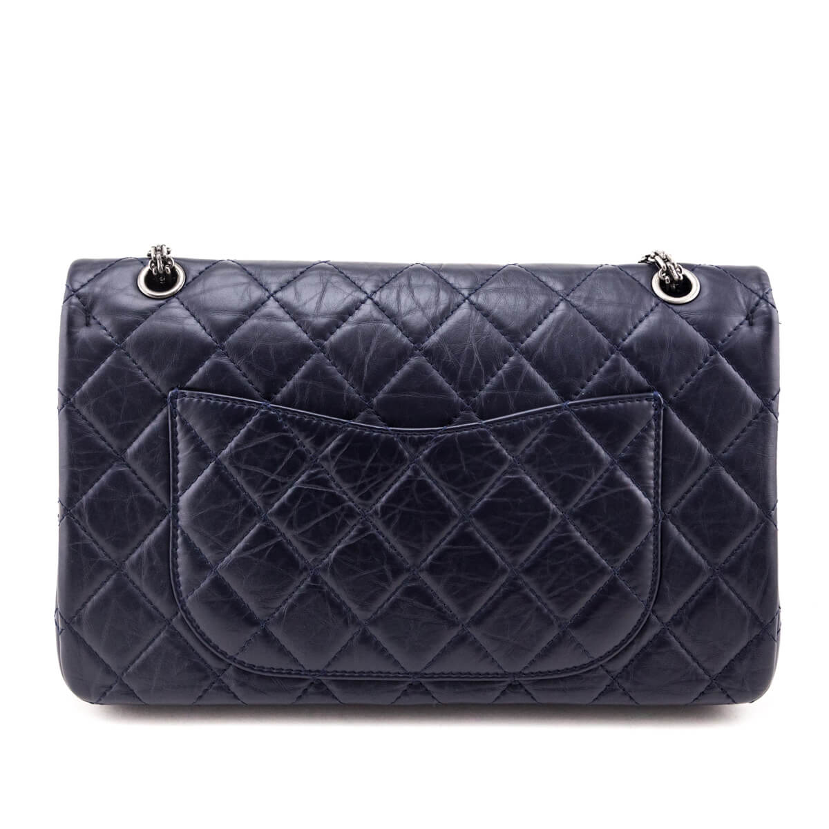 Chanel Navy Aged Calfskin Quilted 2.55 Reissue 227 Flap - Love that Bag etc - Preowned Authentic Designer Handbags & Preloved Fashions