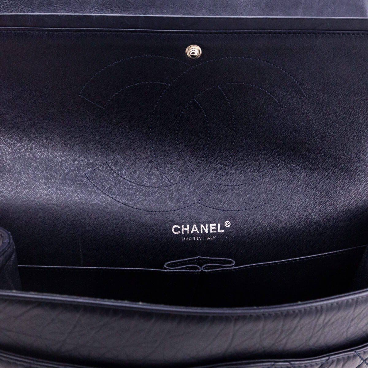 Chanel Navy Aged Calfskin Quilted 2.55 Reissue 227 Flap - Love that Bag etc - Preowned Authentic Designer Handbags & Preloved Fashions