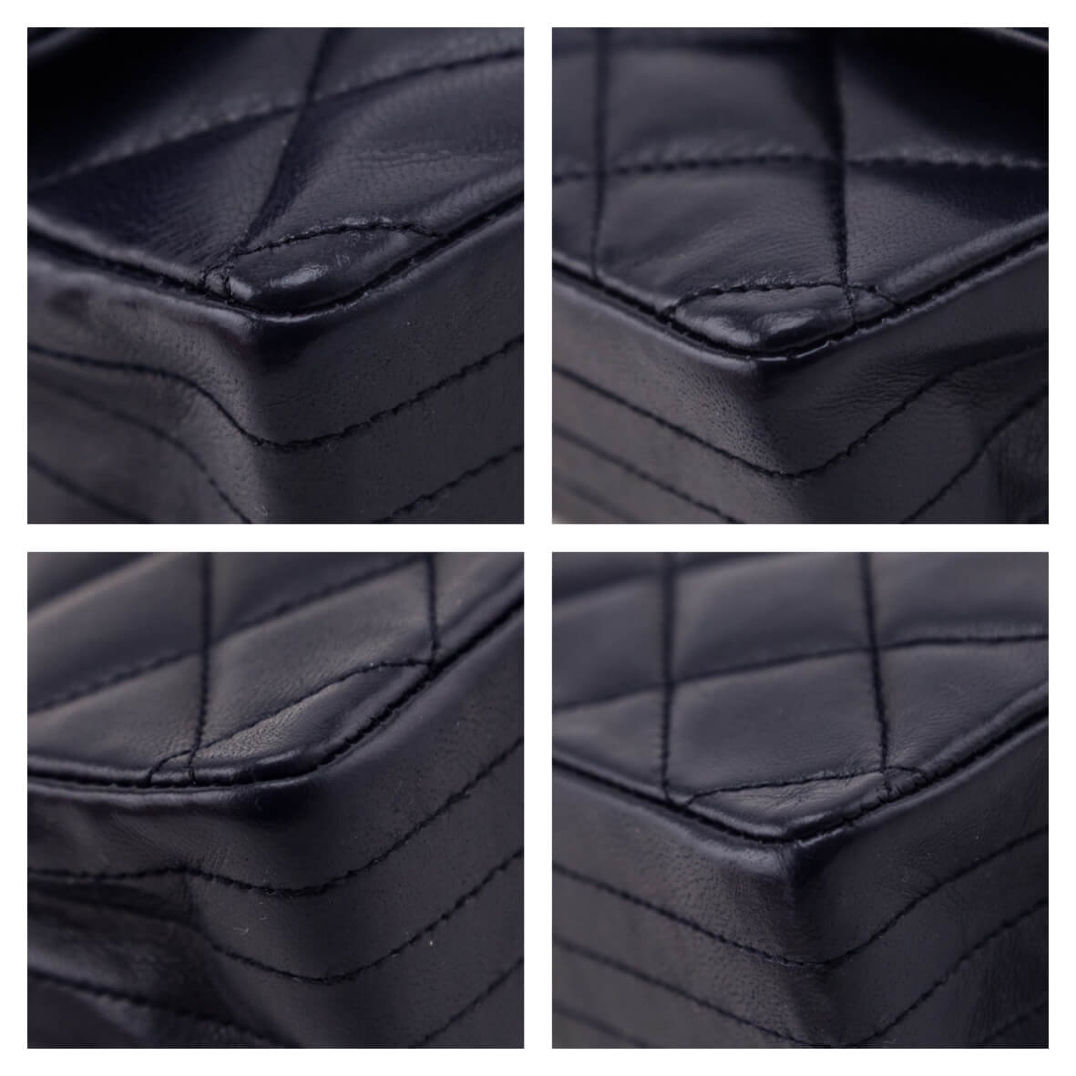 Chanel Navy Blue Lambskin Quilted Vintage Pointed Flap Bag - Love that Bag etc - Preowned Authentic Designer Handbags & Preloved Fashions