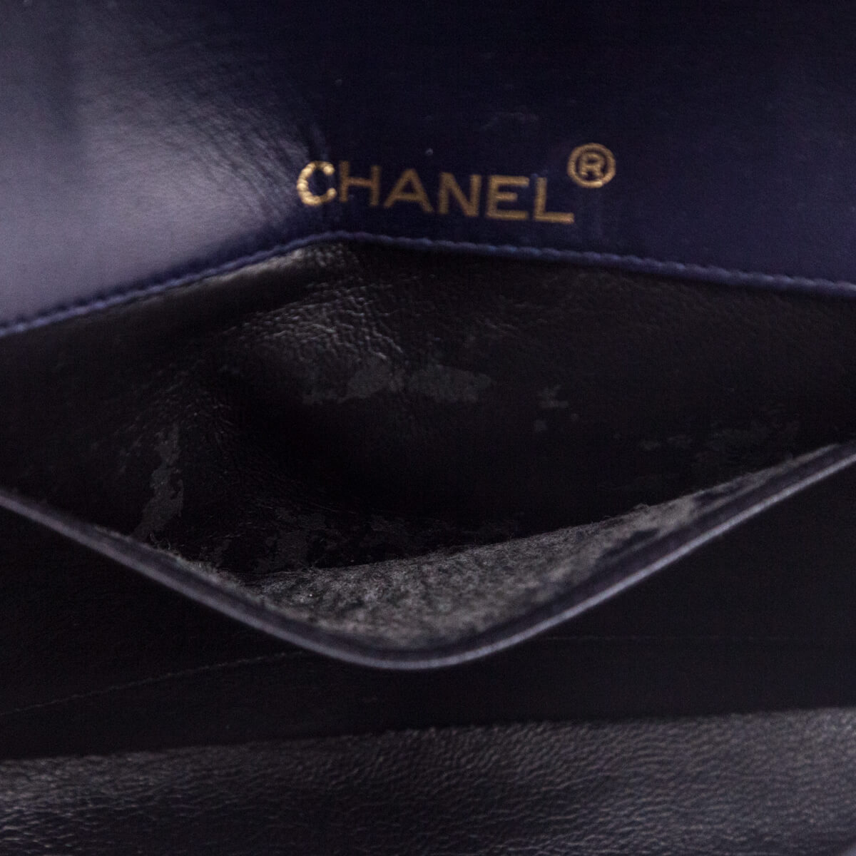 Chanel Navy Blue Lambskin Quilted Vintage Pointed Flap Bag - Love that Bag etc - Preowned Authentic Designer Handbags & Preloved Fashions