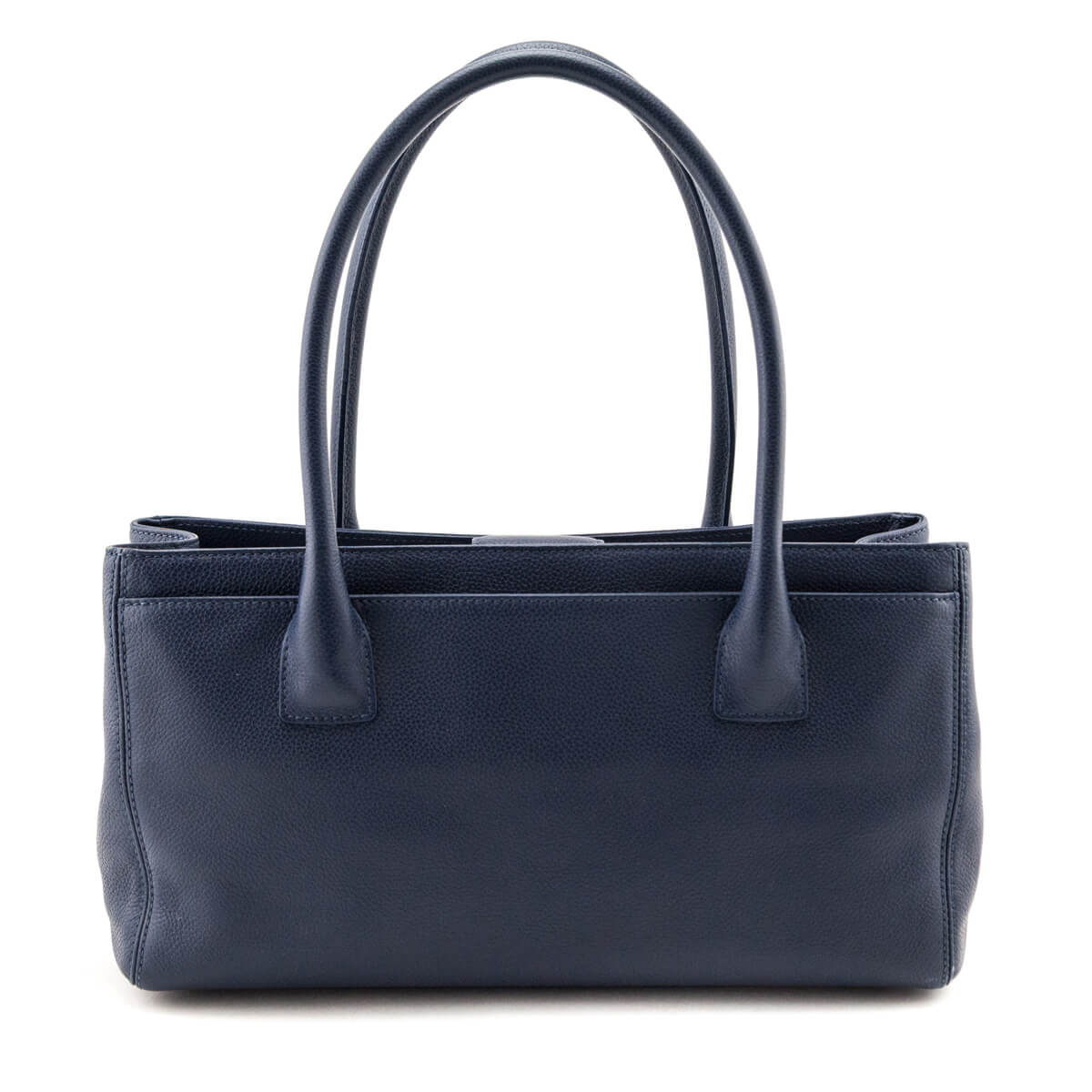 Chanel Navy Calfskin Small Cerf Executive Shopper Tote