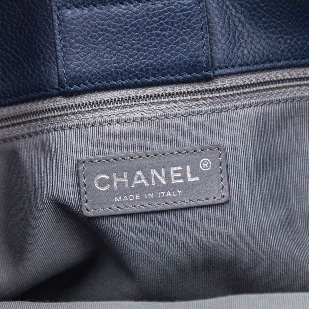 Chanel Navy Calfskin Small Cerf Executive Shopper Tote