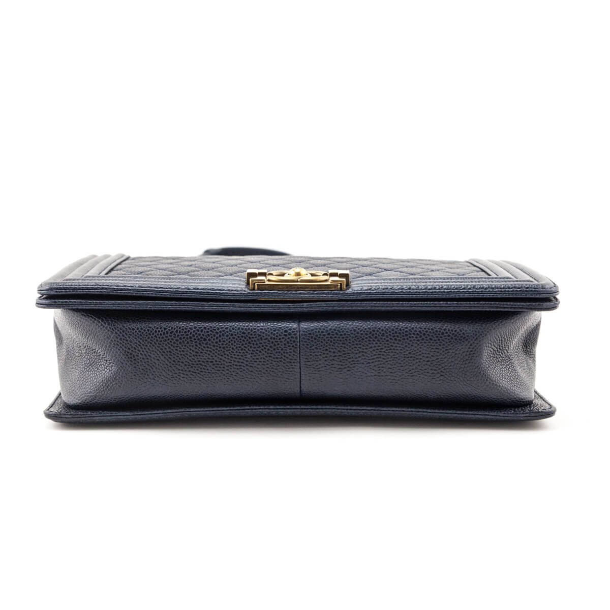 Chanel Navy Caviar Quilted New Medium Boy Flap Bag - Love that Bag etc - Preowned Authentic Designer Handbags & Preloved Fashions
