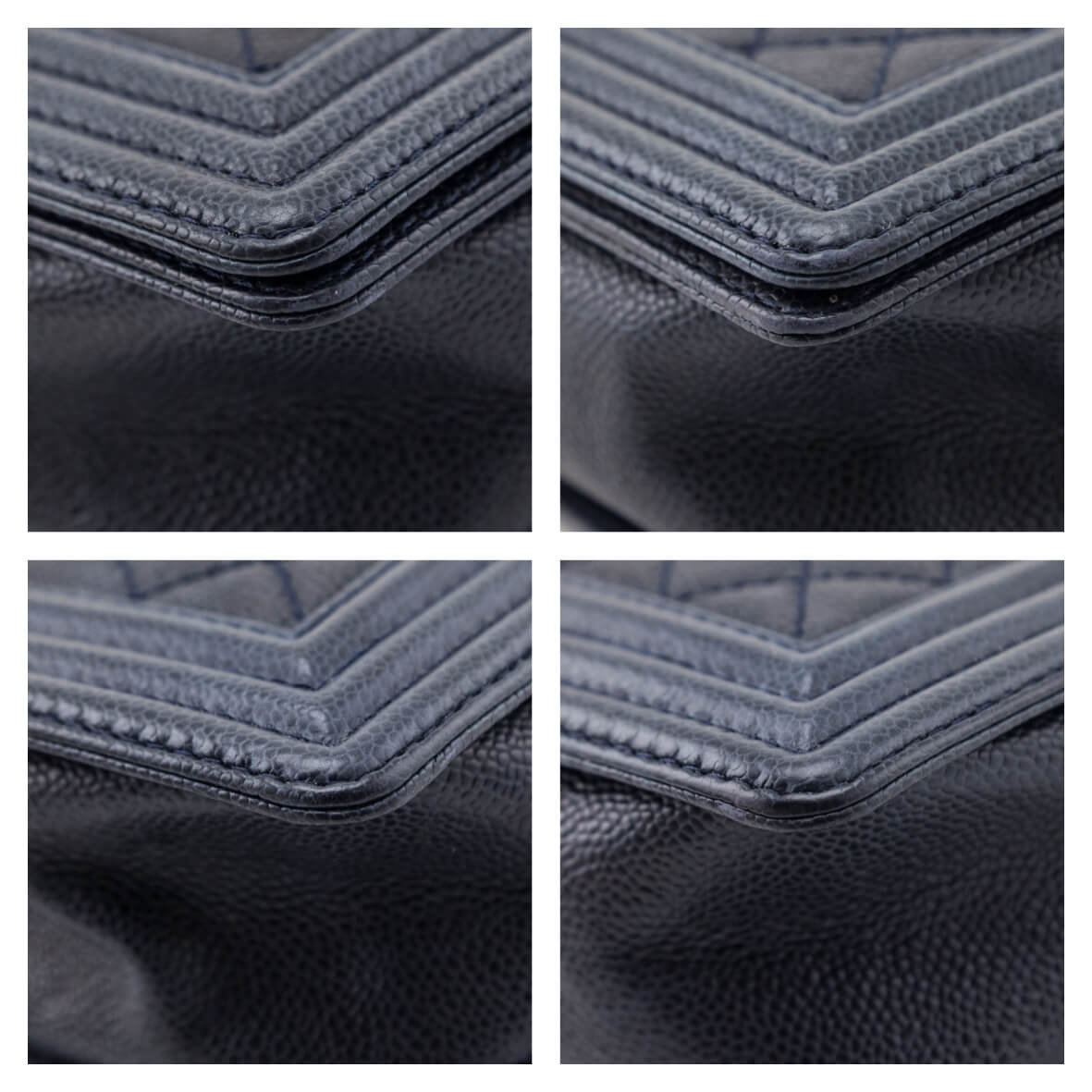 Chanel Navy Caviar Quilted New Medium Boy Flap Bag - Love that Bag etc - Preowned Authentic Designer Handbags & Preloved Fashions