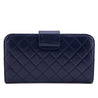 Chanel Navy Quilted Sheepskin Beauty Lock Clutch - Love that Bag etc - Preowned Authentic Designer Handbags & Preloved Fashions