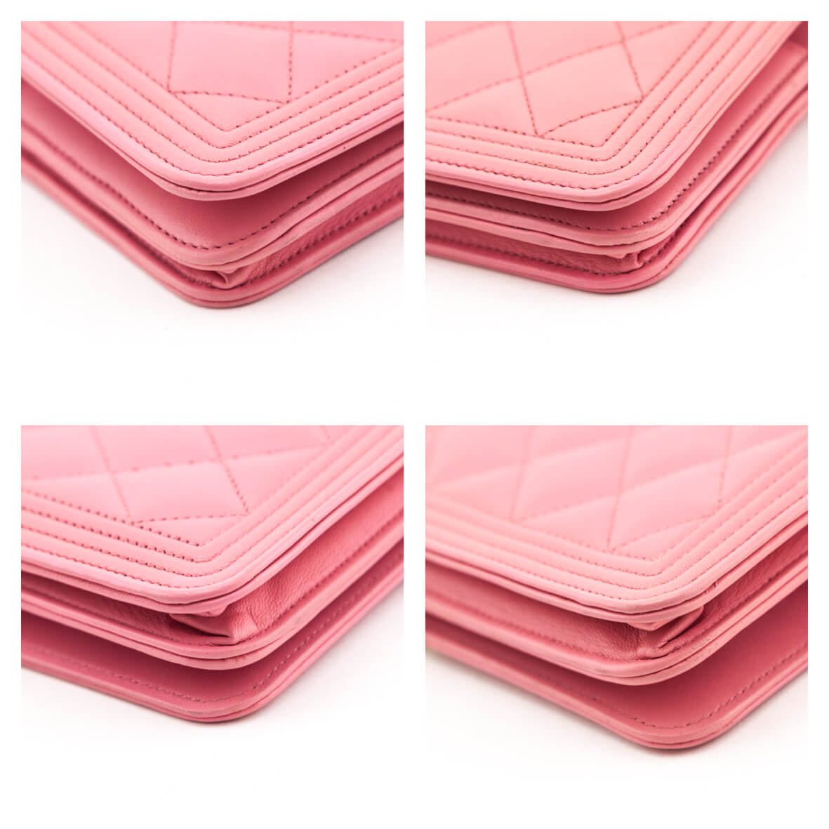 Chanel Pink Calfskin Quilted Boy Wallet On Chain WOC - Love that Bag etc - Preowned Authentic Designer Handbags & Preloved Fashions
