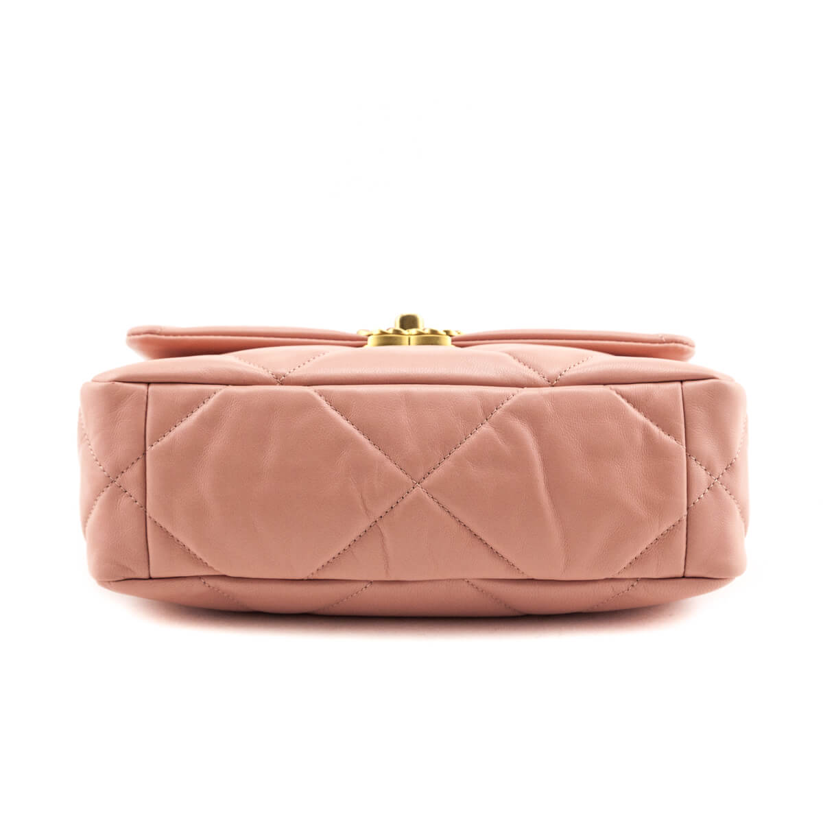 Chanel Pink Shiny Goatskin Quilted Medium Chanel 19 Flap Bag