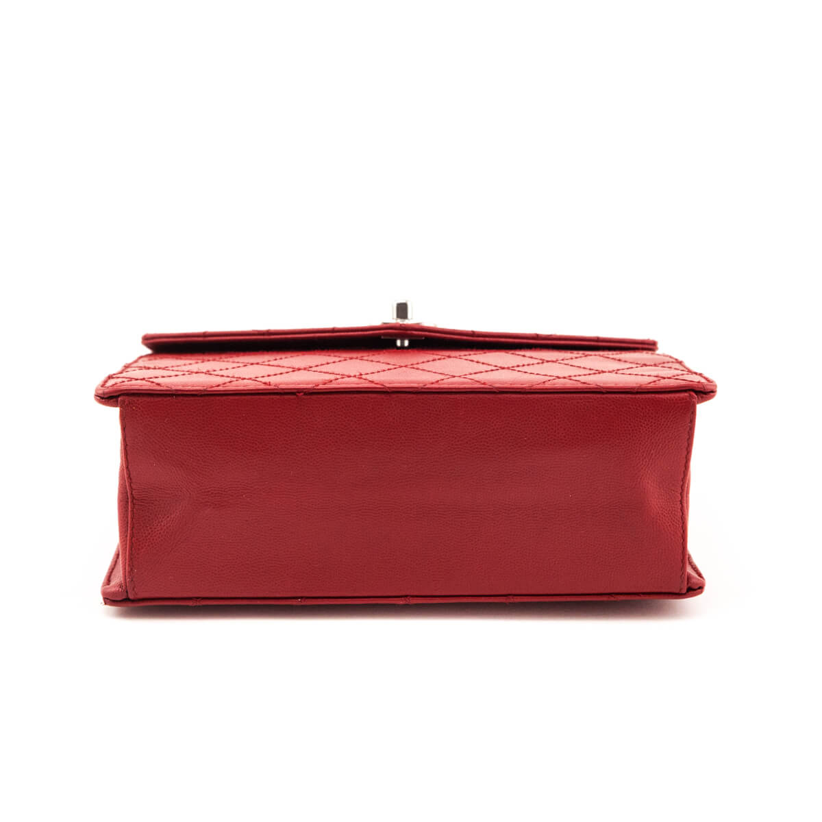 Chanel Red Caviar Top Handle Envelope Flap Bag