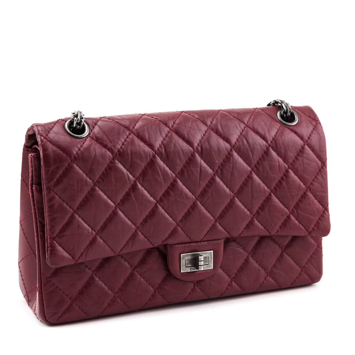 Chanel Red Quilted Aged Calfskin 2.55 Reissue 226 Flap Bag - Love that Bag etc - Preowned Authentic Designer Handbags & Preloved Fashions