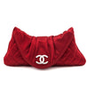 Chanel Red Quilted Satin Half Moon Clutch - Love that Bag etc - Preowned Authentic Designer Handbags & Preloved Fashions