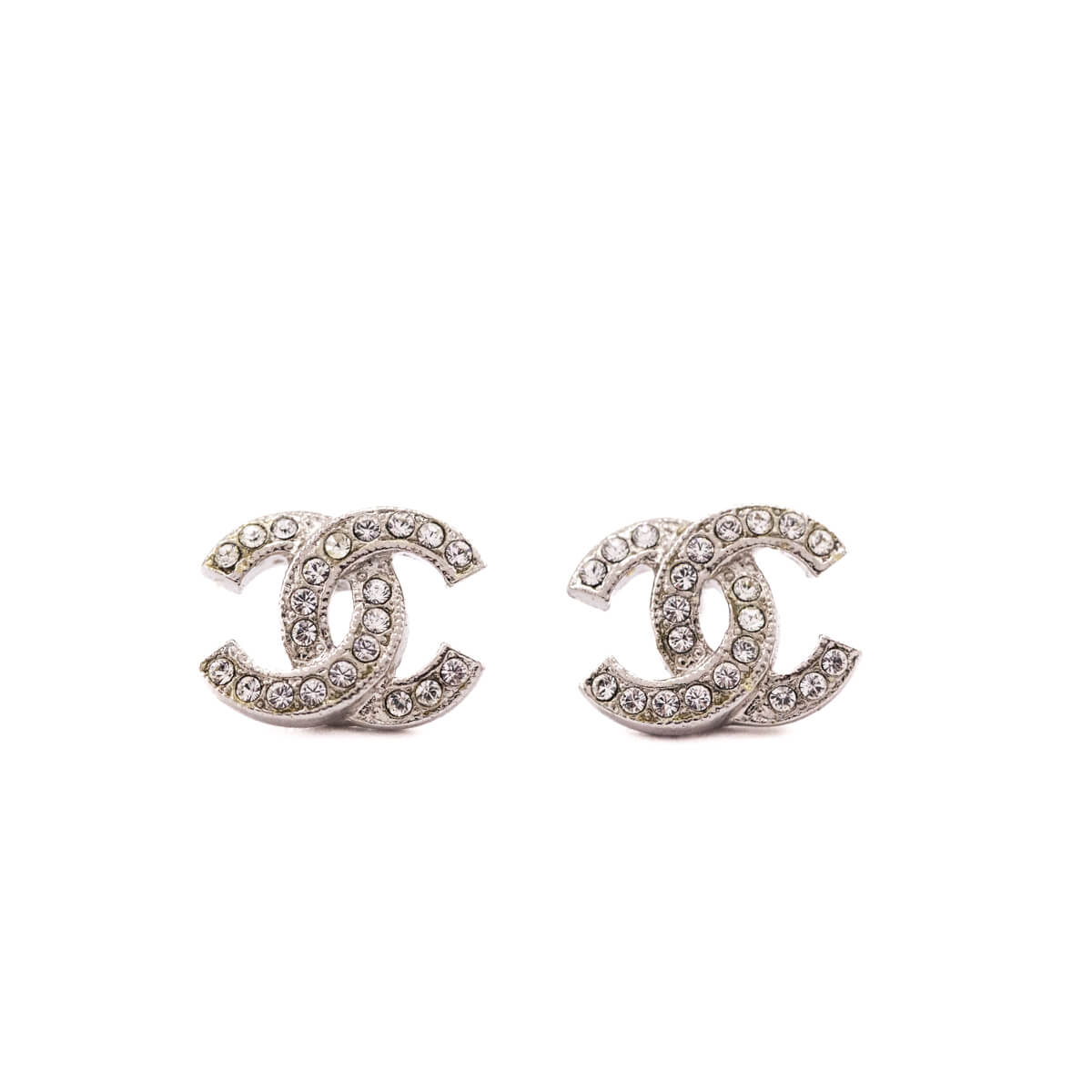 Chanel Strass CC Stud Earrings - Love that Bag etc - Preowned Authentic Designer Handbags & Preloved Fashions