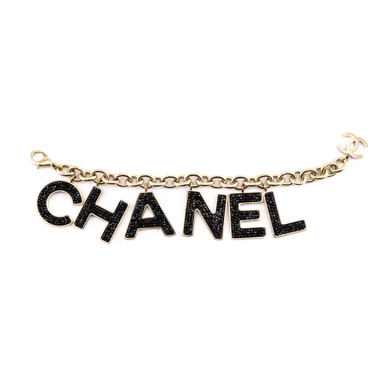 Chanel Strass Logo Charm 2018 Bracelet - Love that Bag etc - Preowned Authentic Designer Handbags & Preloved Fashions