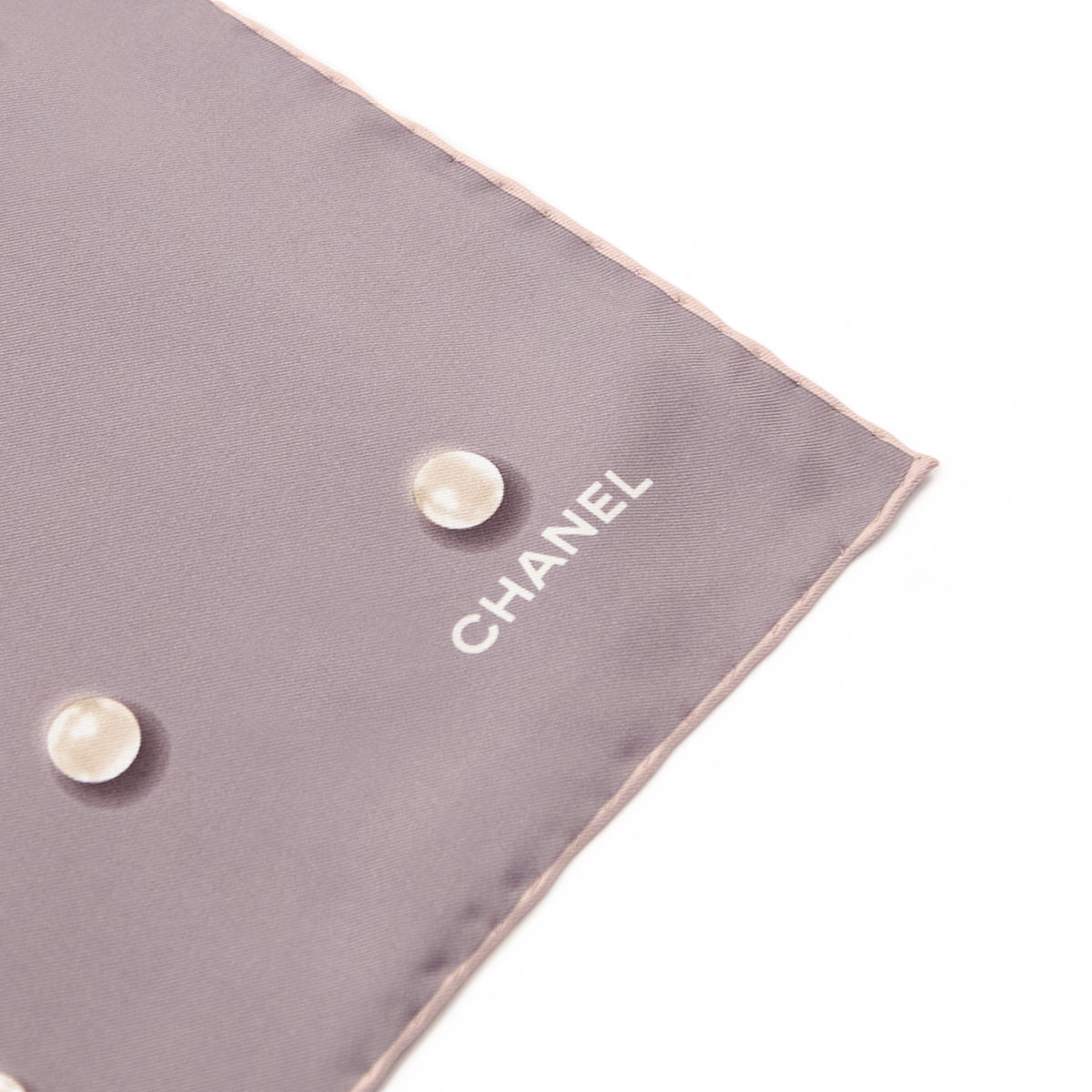 Chanel Taupe Silk Pearl Scarf - Love that Bag etc - Preowned Authentic Designer Handbags & Preloved Fashions