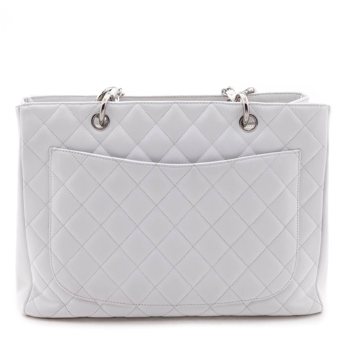 Chanel White Caviar Quilted Grand Shopping Tote - Love that Bag etc - Preowned Authentic Designer Handbags & Preloved Fashions