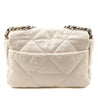Chanel White Crumpled Calfskin Quilted Medium Chanel 19 - Love that Bag etc - Preowned Authentic Designer Handbags & Preloved Fashions