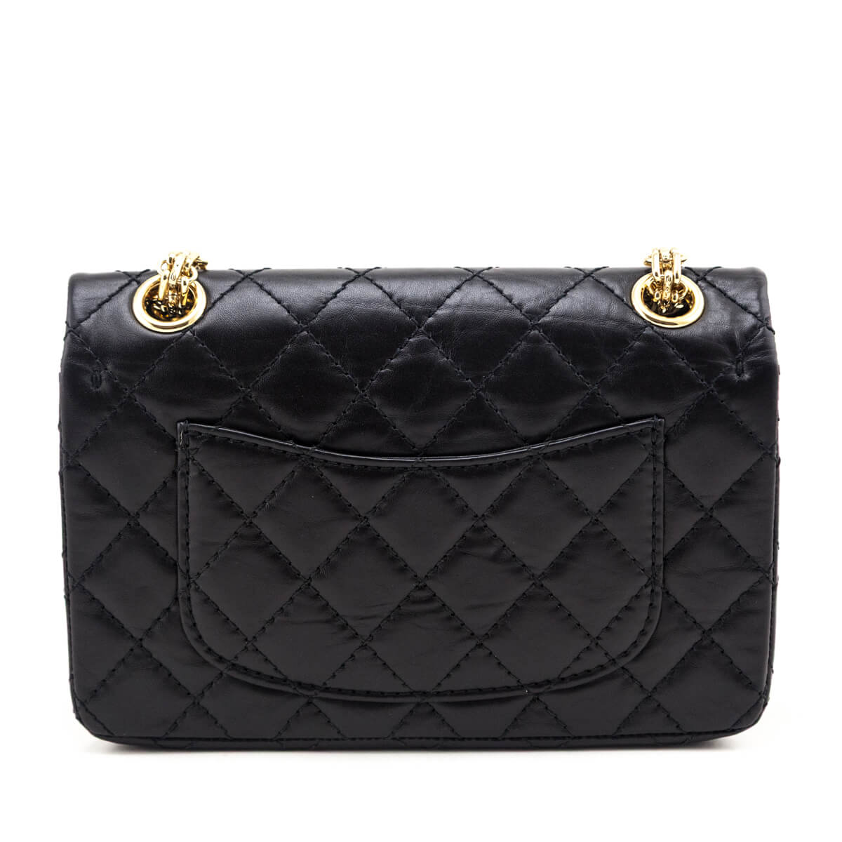 Chanel Black Aged Calfskin Quilted 2.55 Reissue Mini Flap Bag - Love that Bag etc - Preowned Authentic Designer Handbags & Preloved Fashions