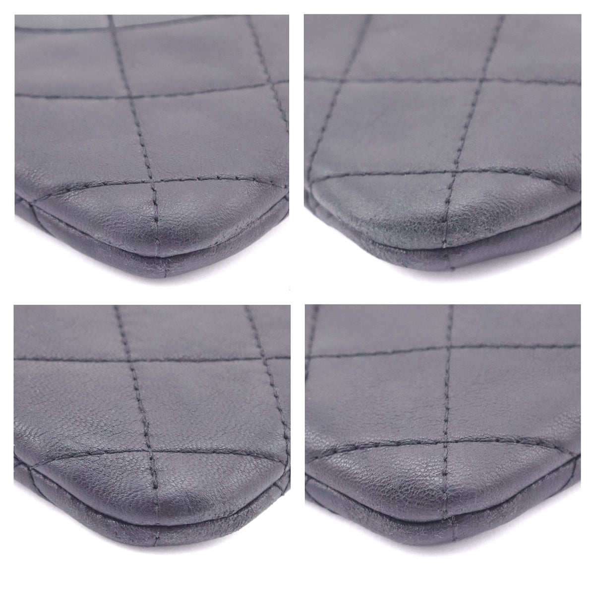 Chanel Black Lambskin Quilted Small Cosmetic Case
