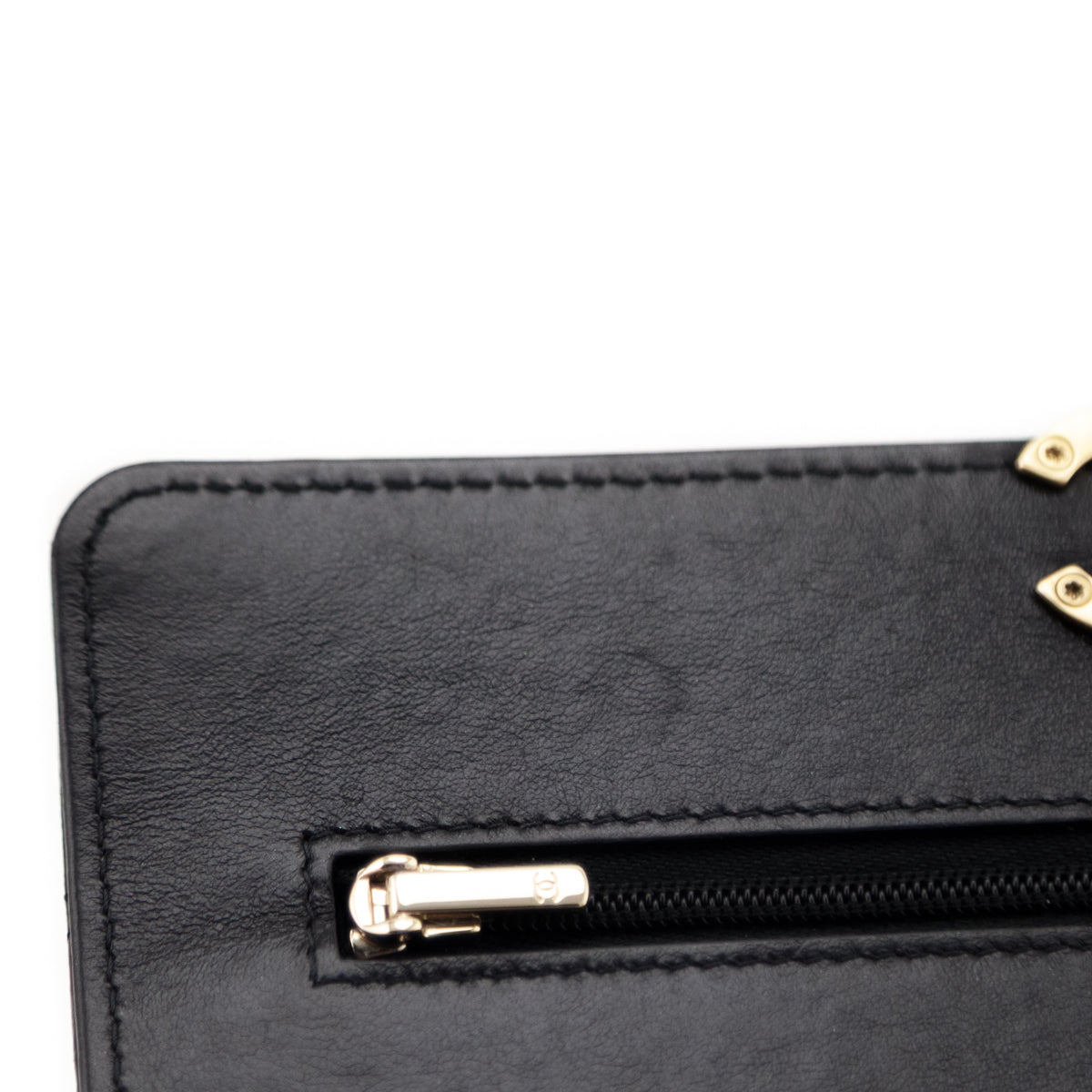 Chanel Black Lambskin Resin Quilted Wallet On Chain WOC