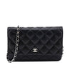 Chanel Black Quilted Caviar Classic Wallet On Chain - Love that Bag etc - Preowned Authentic Designer Handbags & Preloved Fashions