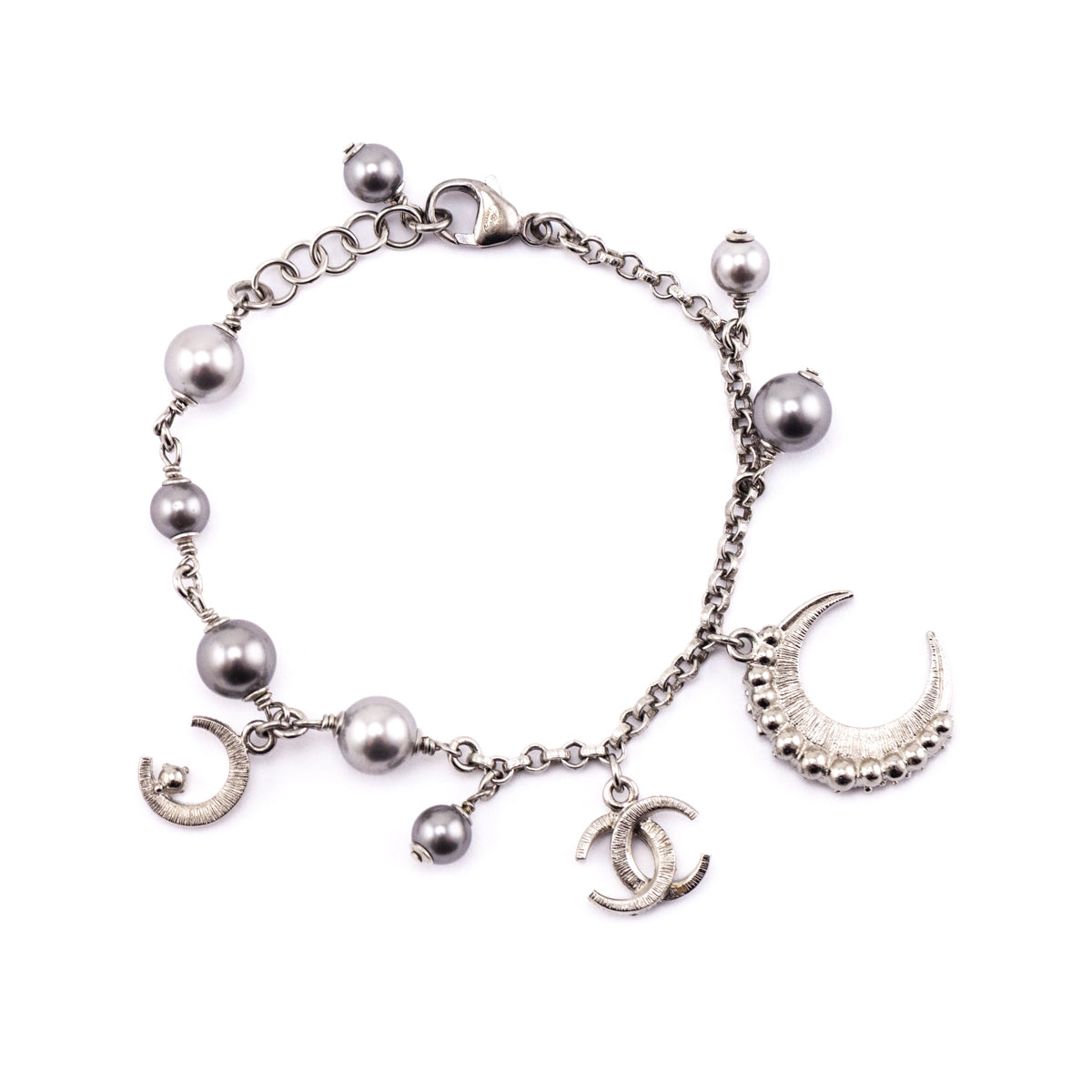 Chanel Faux Pearl Crystal CC Moon 2015 Bracelet - Love that Bag etc - Preowned Authentic Designer Handbags & Preloved Fashions