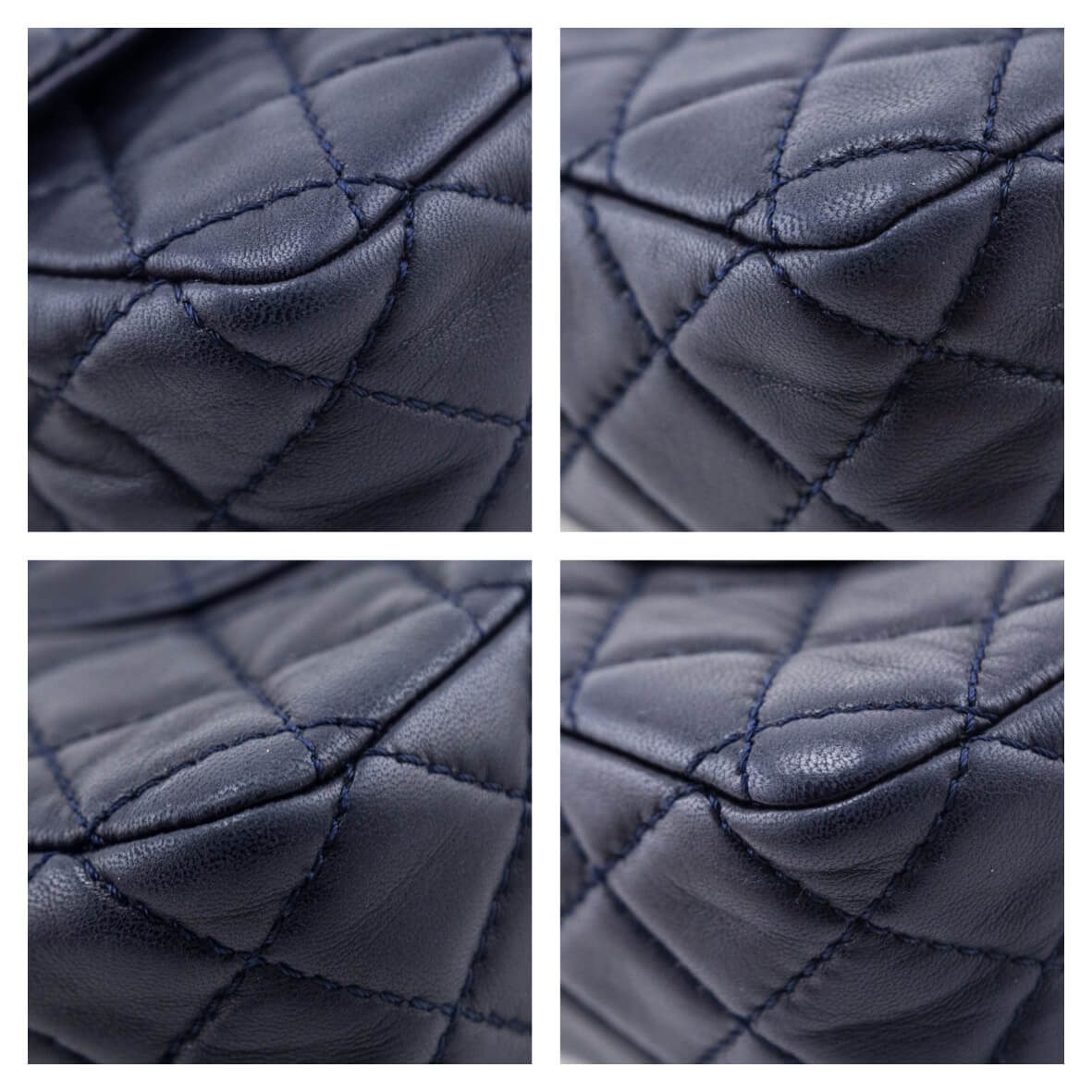 Chanel Navy Quilted Lambskin Medium Soft Double Flap Bag