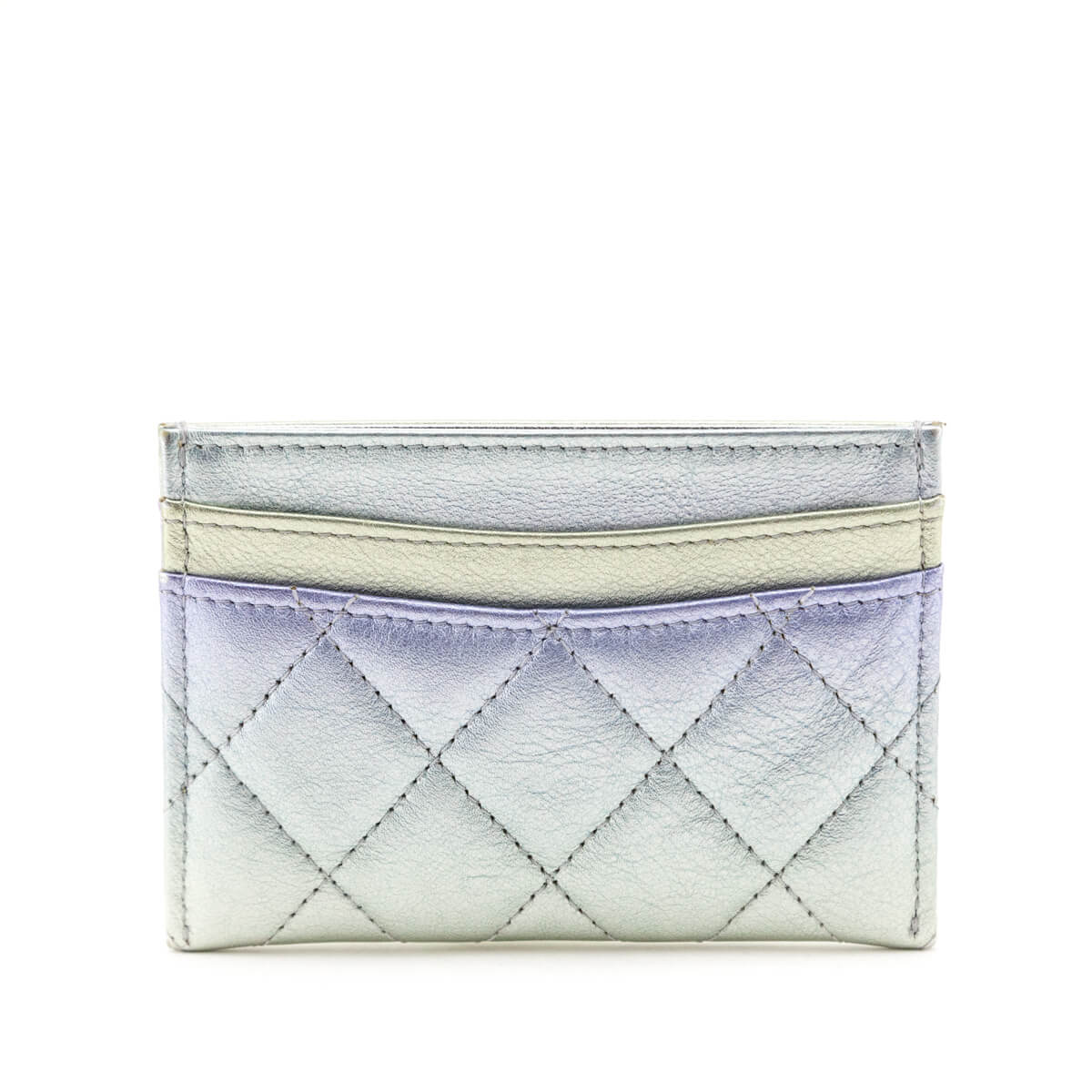 Chanel Ombre Metallic Lambskin Quilted Card Holder