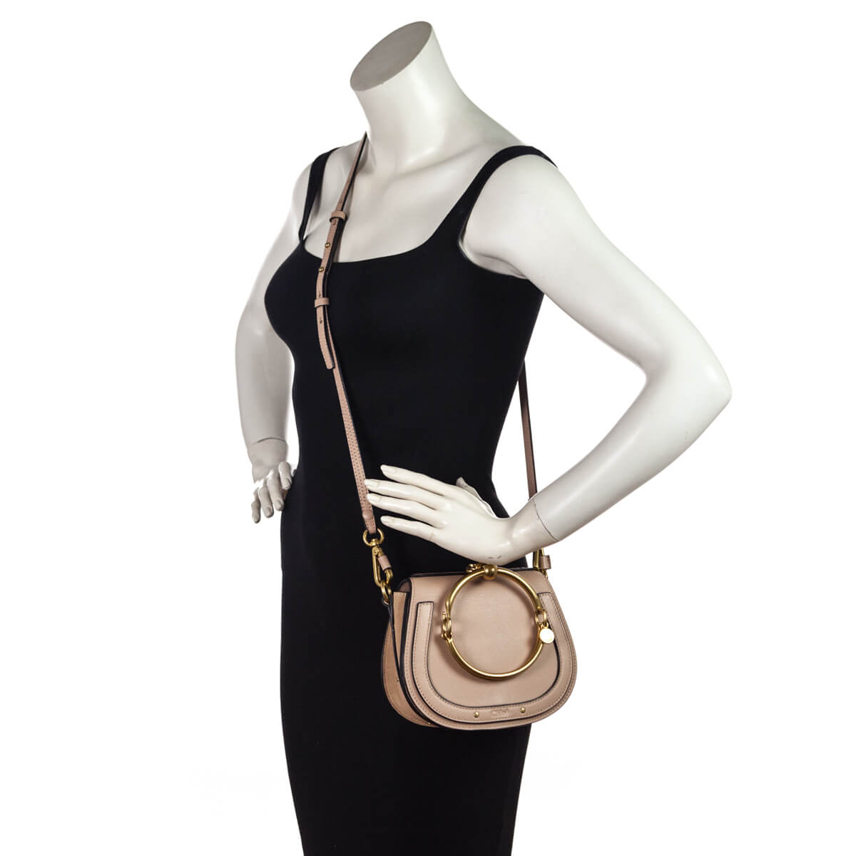 Chloe Biscotti Beige Calfskin & Suede Small Nile Bracelet Bag - Love that Bag etc - Preowned Authentic Designer Handbags & Preloved Fashions