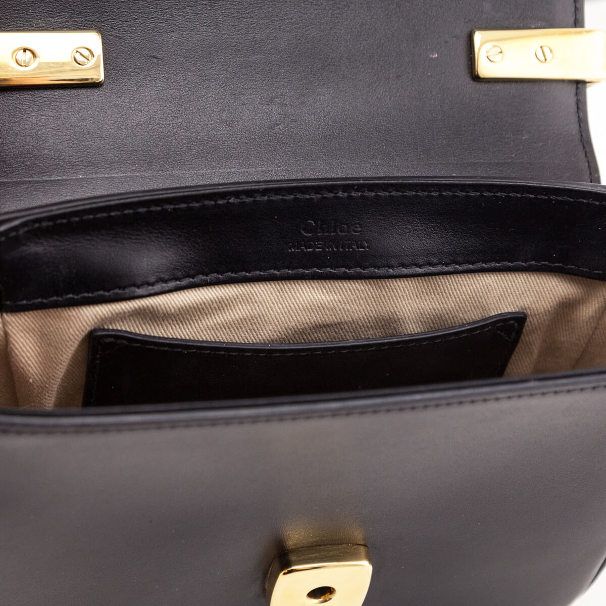 Chloe Black Calfskin Suede Mini C Crossbody Bag - Love that Bag etc - Preowned Authentic Designer Handbags & Preloved Fashions