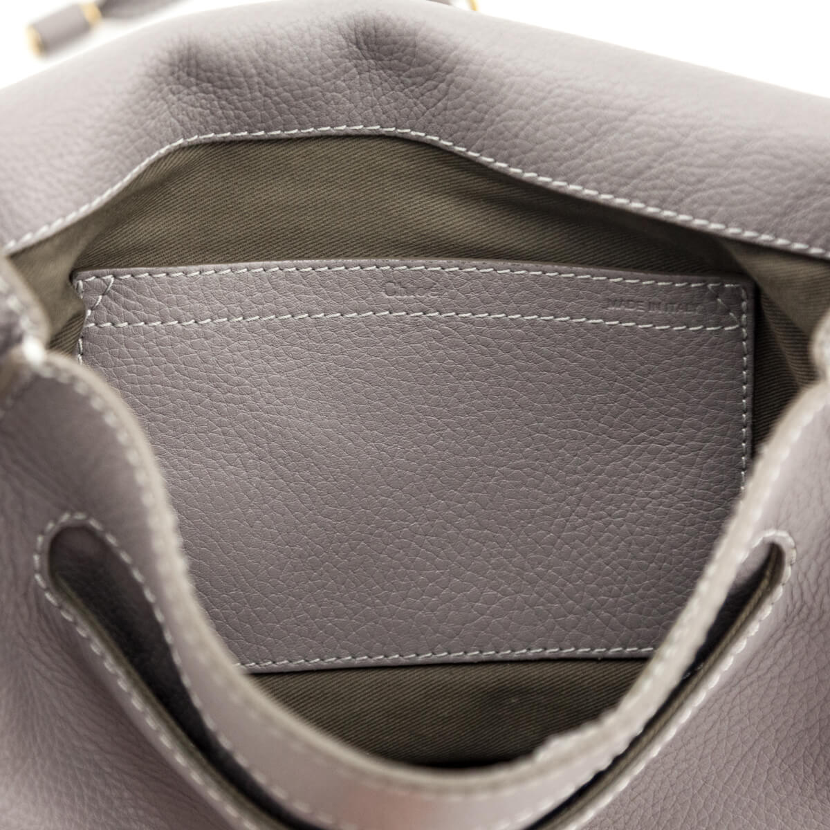 Chloe Cashmere Grey Calfskin Medium Marcie Saddle Bag - Love that Bag etc - Preowned Authentic Designer Handbags & Preloved Fashions