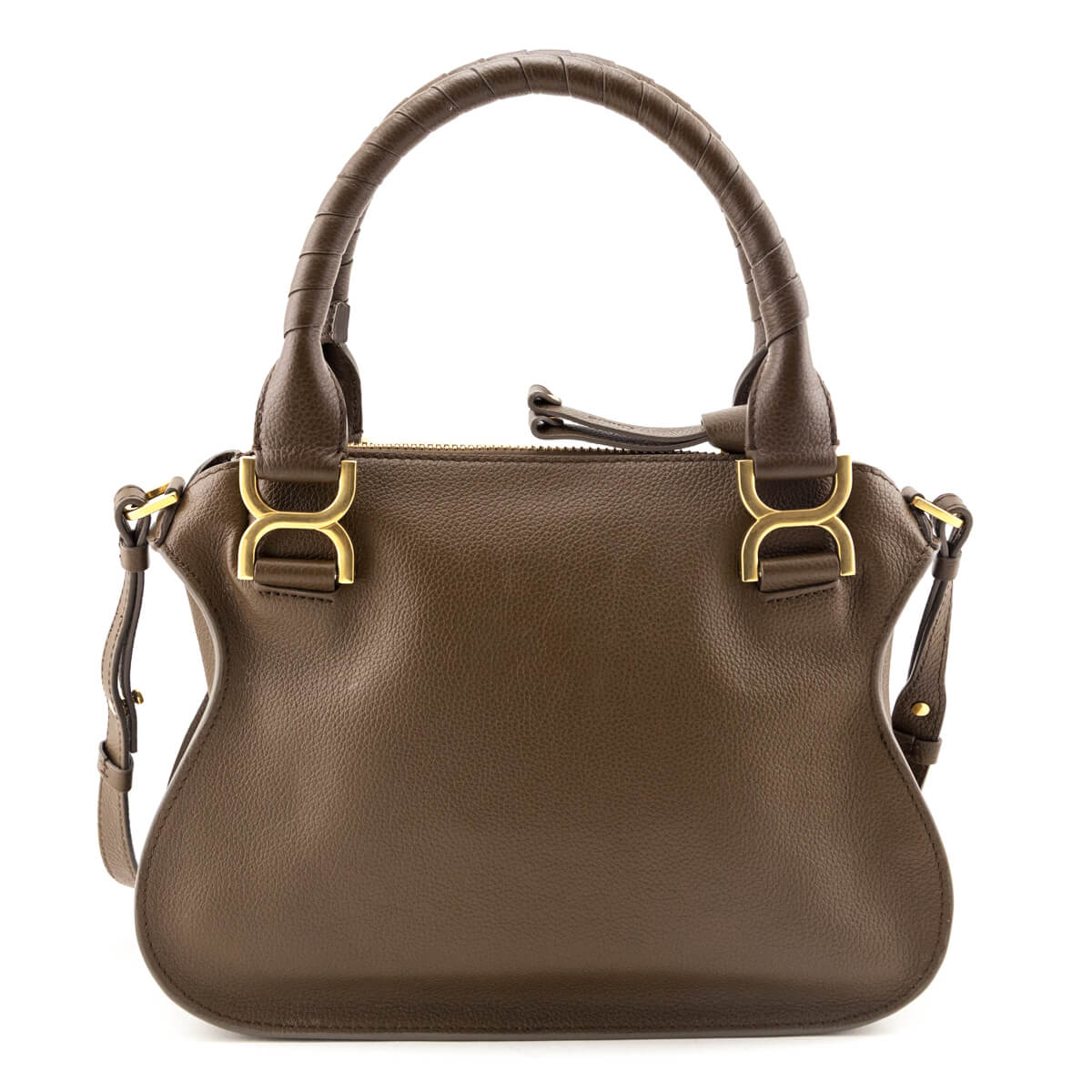 Chloe Dark Khaki Calfskin Small Marcie Satchel