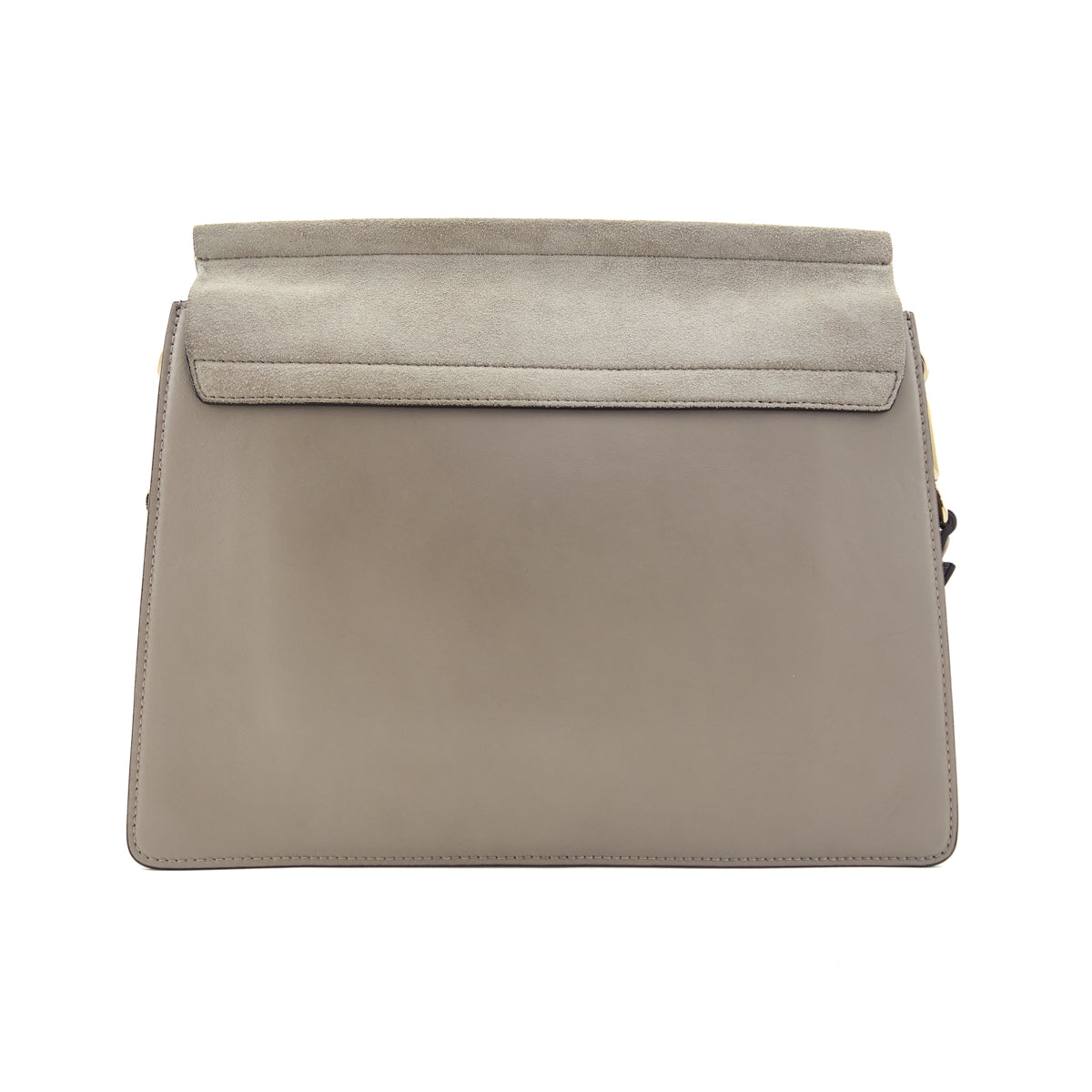 Chloe Motty Grey Calfskin Suede Medium Faye Shoulder Bag