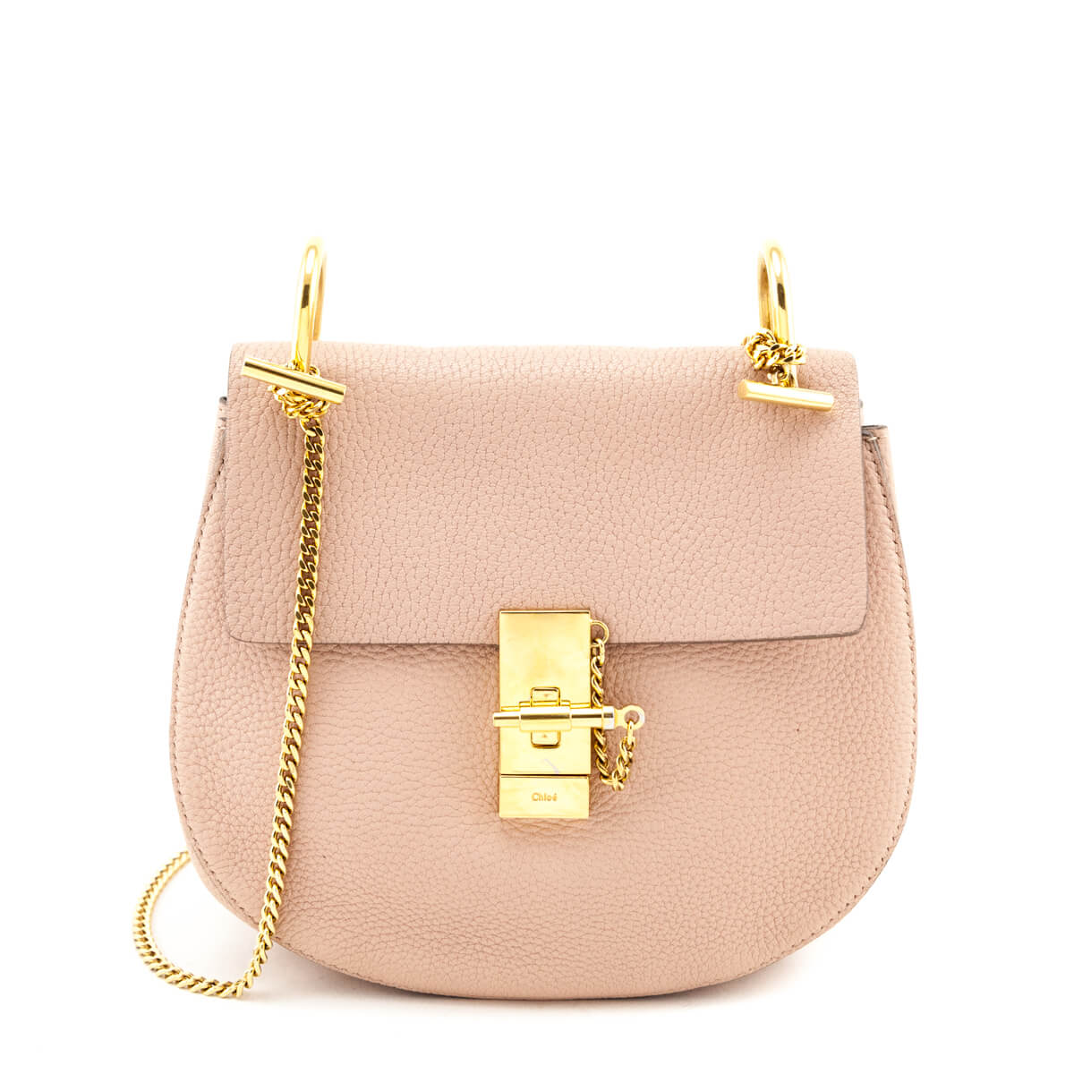 Chloe Nude Grained Lambskin Medium Drew Bag - Love that Bag etc - Preowned Authentic Designer Handbags & Preloved Fashions