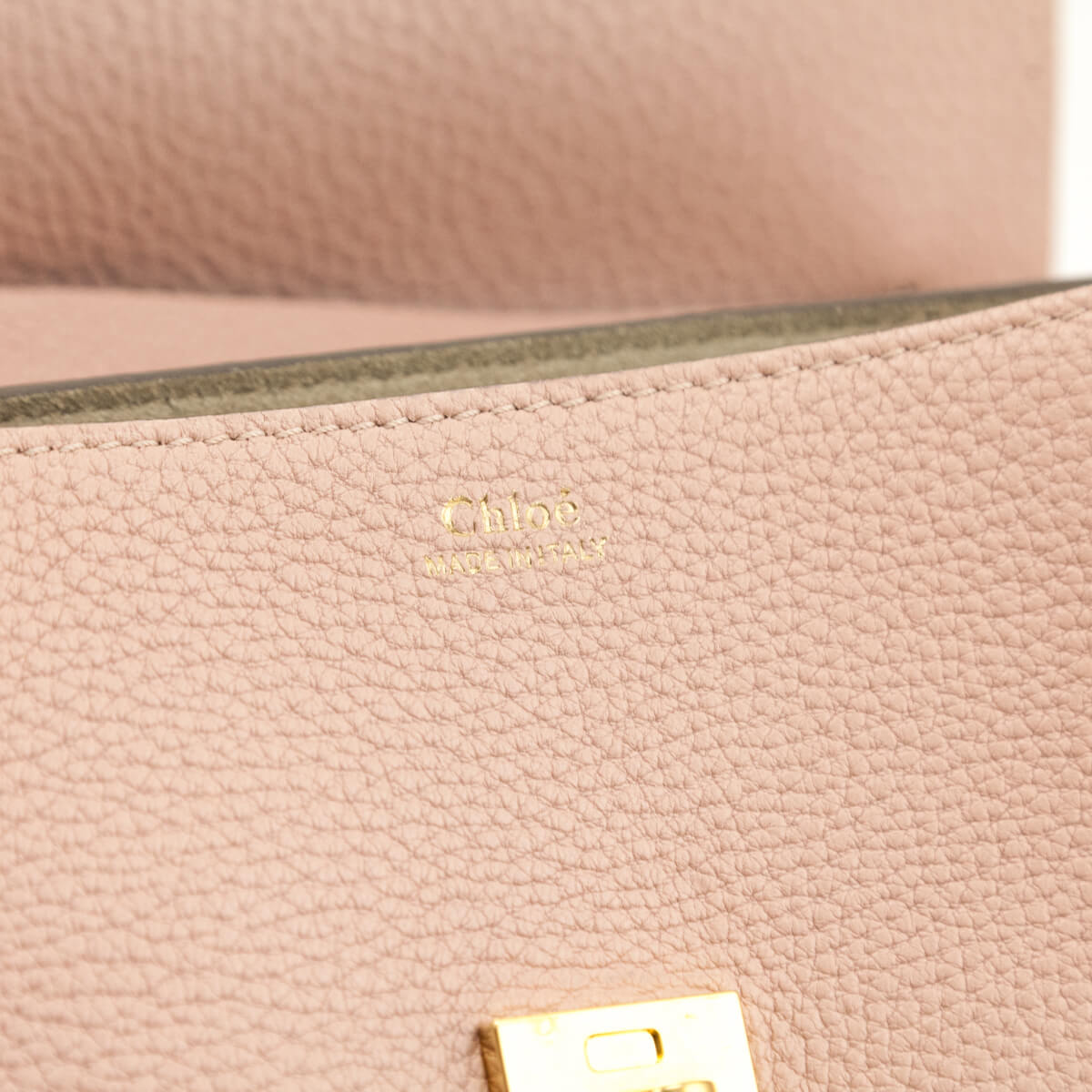 Chloe Nude Grained Lambskin Medium Drew Bag - Love that Bag etc - Preowned Authentic Designer Handbags & Preloved Fashions