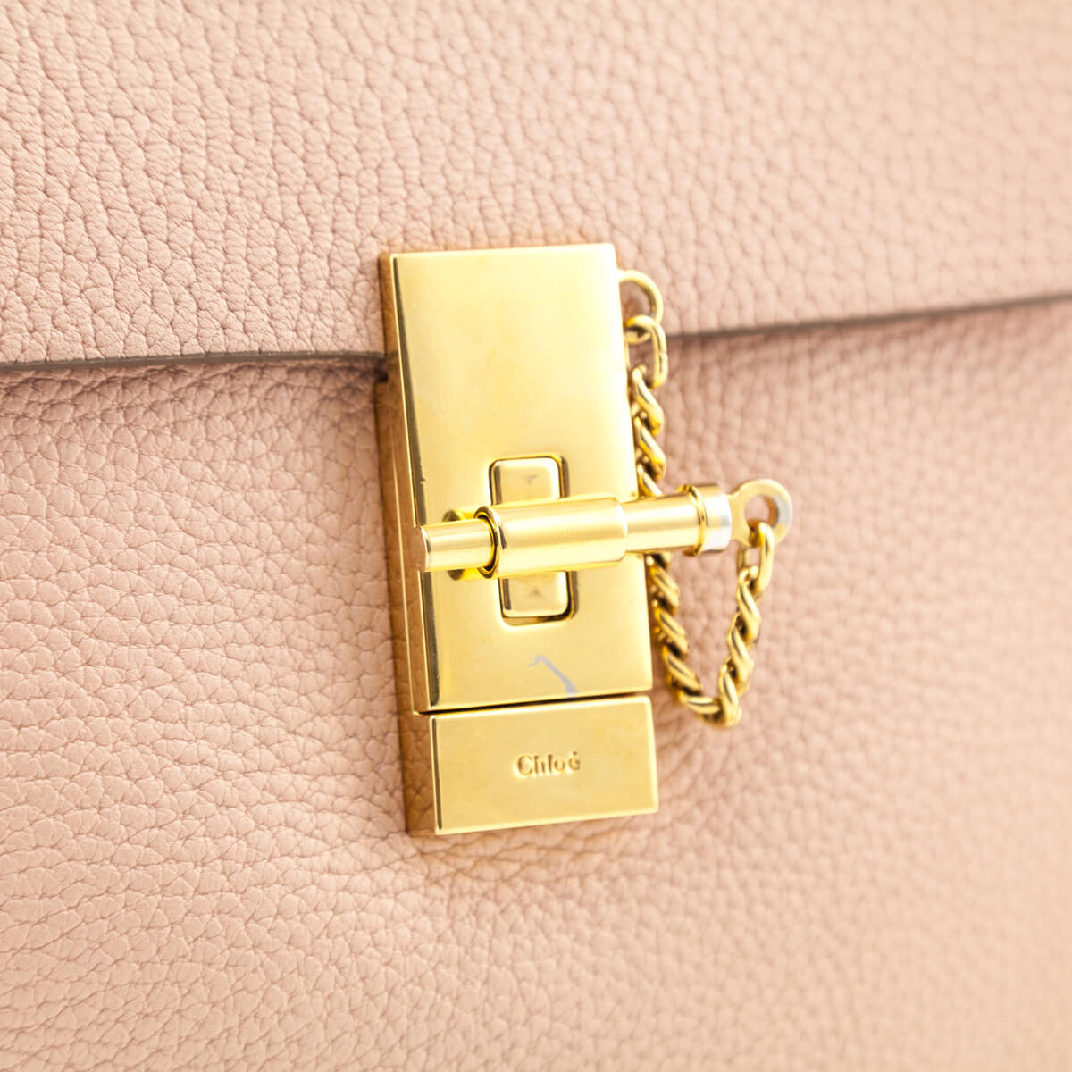 Chloe Nude Grained Lambskin Medium Drew Bag - Love that Bag etc - Preowned Authentic Designer Handbags & Preloved Fashions