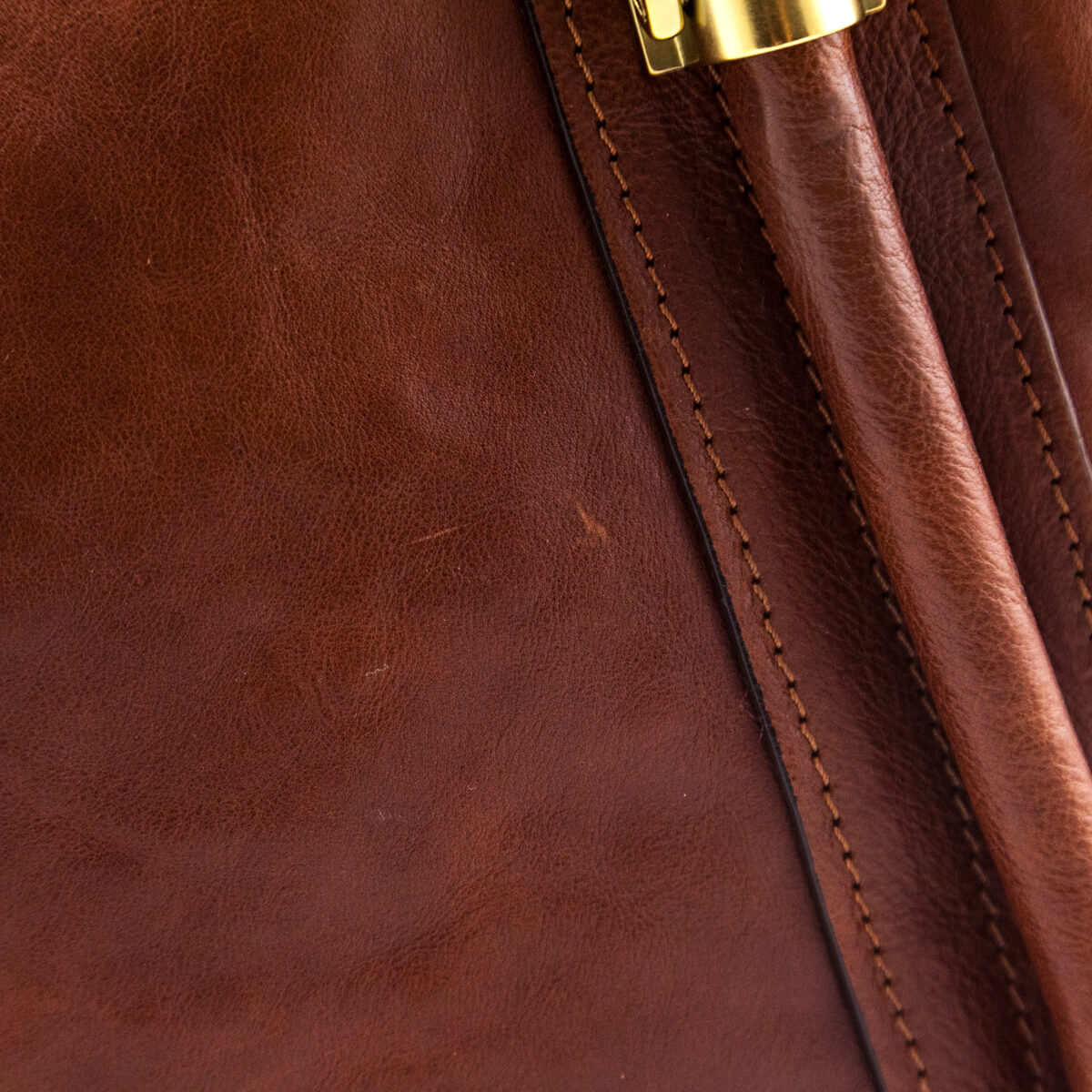 Chloe Red Brown Calfskin Medium Paraty Bag