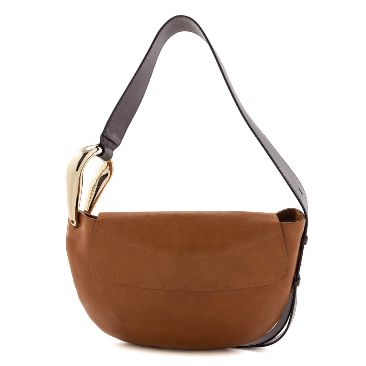 Chloe Tan Calfskin Small Kiss Shoulder Bag - Love that Bag etc - Preowned Authentic Designer Handbags & Preloved Fashions