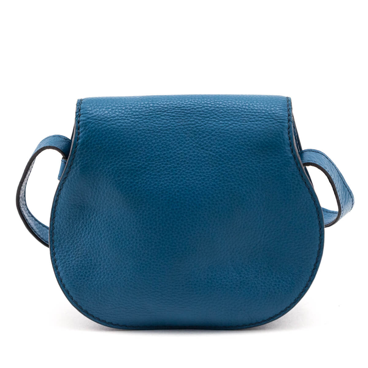 Chloe Teal Grained Calfskin Small Marcie Saddle Crossbody - Love that Bag etc - Preowned Authentic Designer Handbags & Preloved Fashions