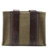 Chloe Warm Green Linen Calfskin Medium Woody Tote - Love that Bag etc - Preowned Authentic Designer Handbags & Preloved Fashions