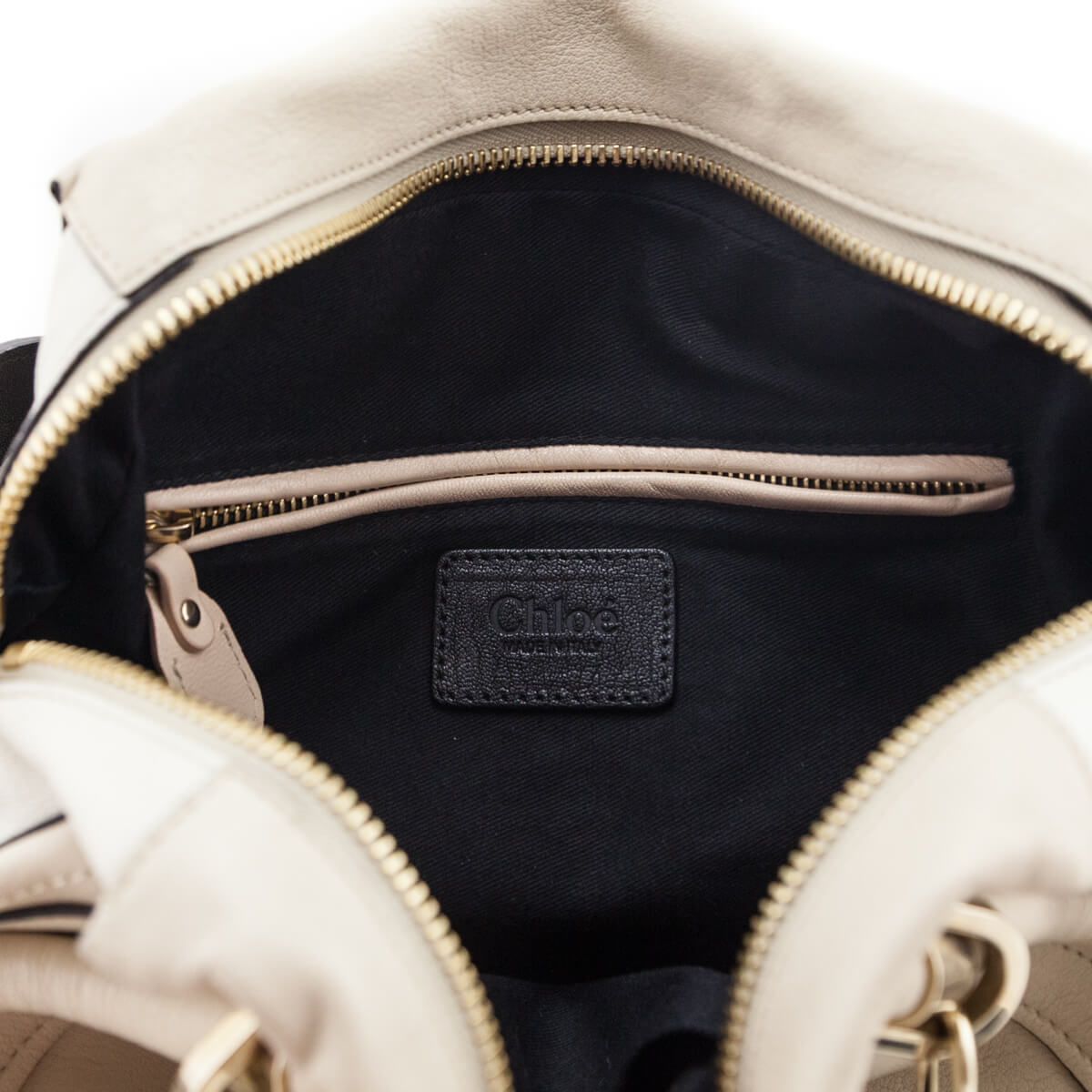 Chloe White & Black Calfskin Medium Paraty Bag - Love that Bag etc - Preowned Authentic Designer Handbags & Preloved Fashions