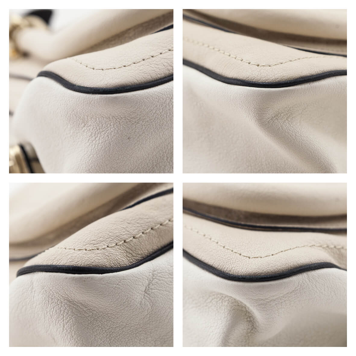 Chloe White & Black Calfskin Medium Paraty Bag - Love that Bag etc - Preowned Authentic Designer Handbags & Preloved Fashions