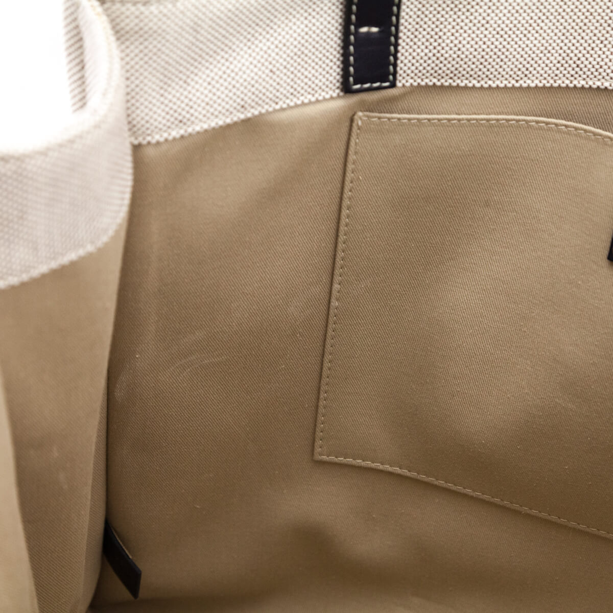 Chloe Linen Canvas & Calfskin Large Woody Tote