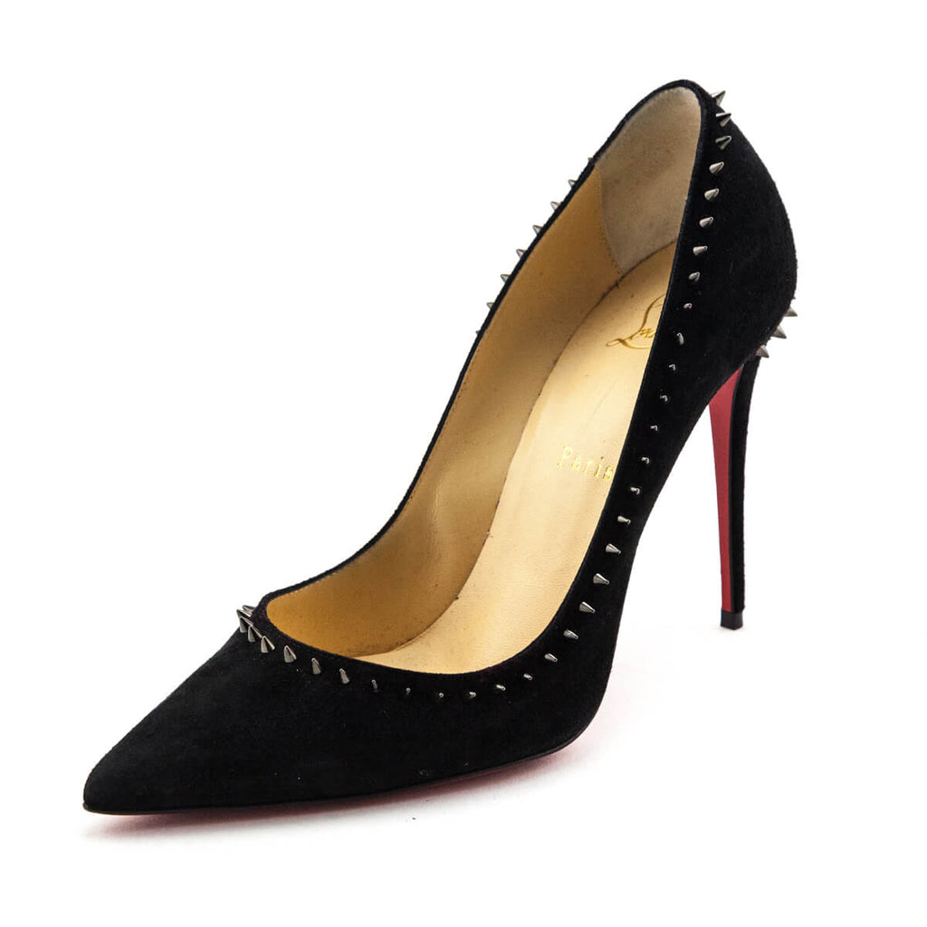 Christian Louboutin Louis Vuitton Amarante Monogram Vernis True Peep Toe  Pumps Sz. 37,5 Black Leather ref.221523 - Joli Closet