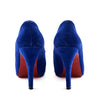 Christian Louboutin Blue Suede Peep Toe Platform Pumps Size US 10 | EU 40 - Love that Bag etc - Preowned Authentic Designer Handbags & Preloved Fashions