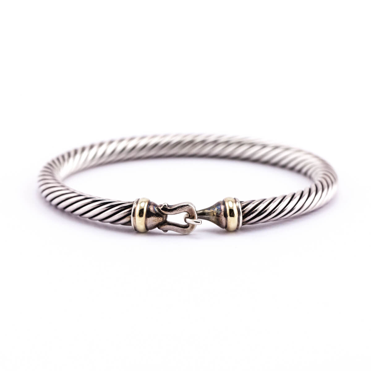 David Yurman Two-Tone Buckle Classic Cable Bracelet - Love that Bag etc - Preowned Authentic Designer Handbags & Preloved Fashions