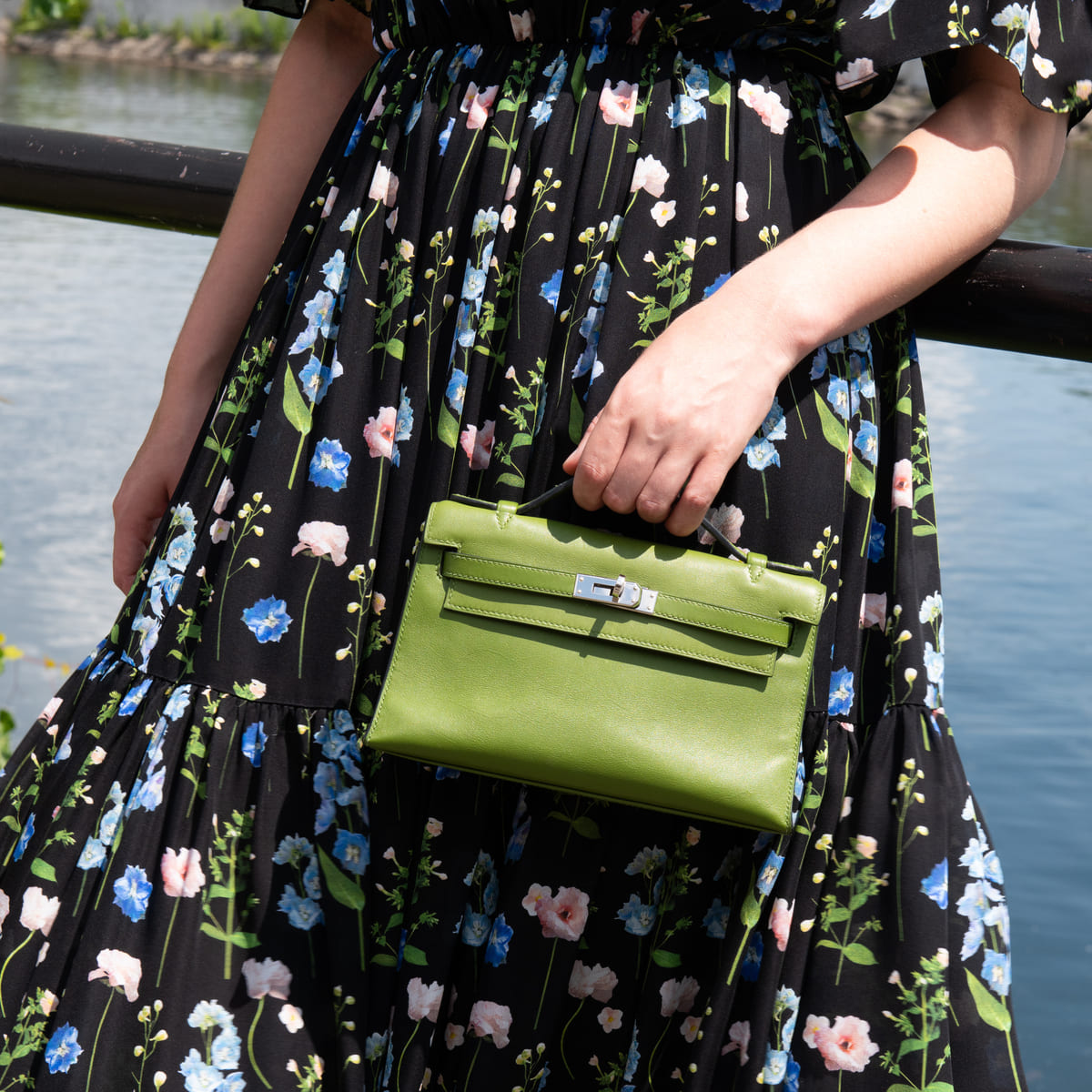 Hermes Vert Pelouse Swift Kelly Pochette - Love that Bag etc - Preowned Authentic Designer Handbags & Preloved Fashions
