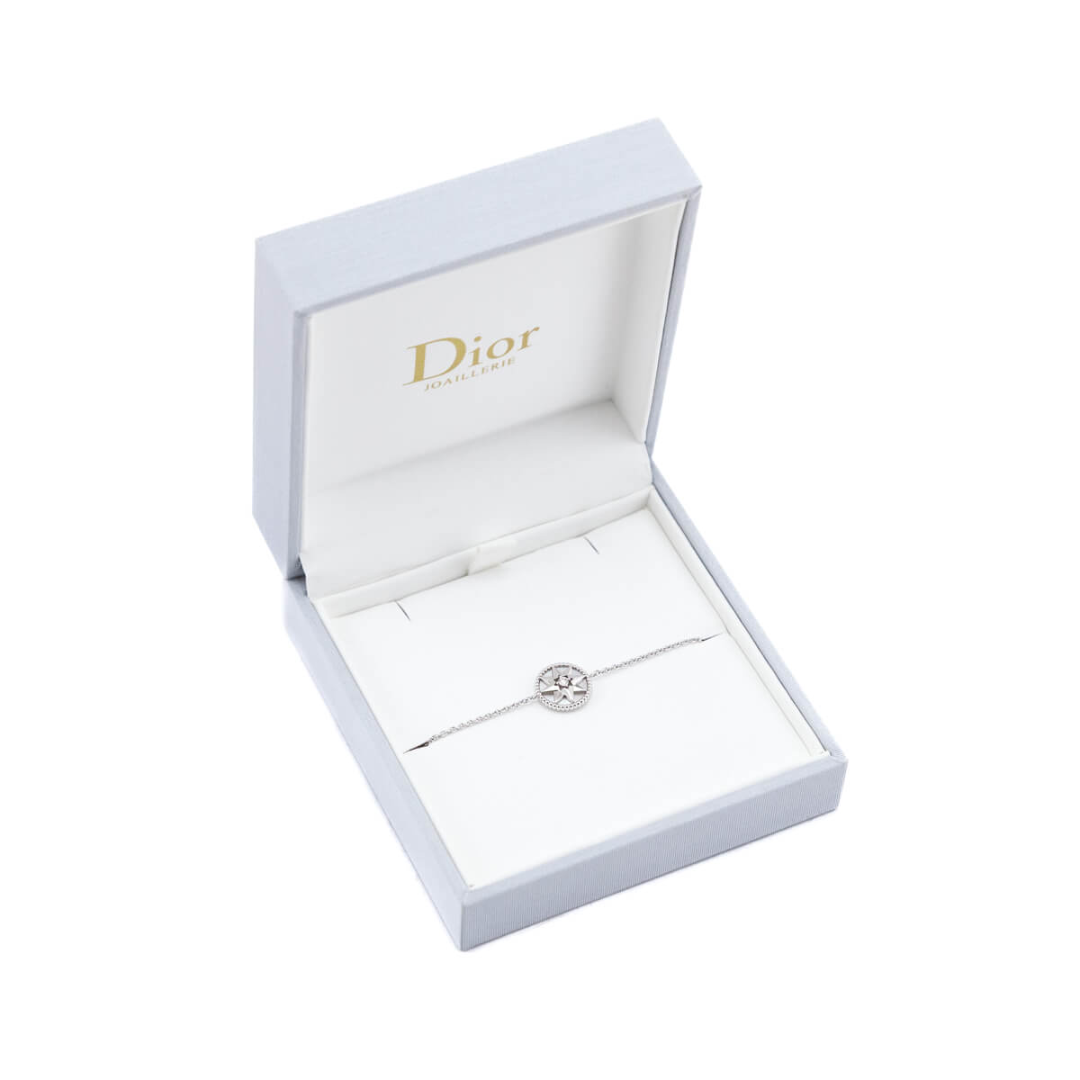 Dior 18K White Gold Diamond Mother of Pearl Rose Des Vents Bracelet