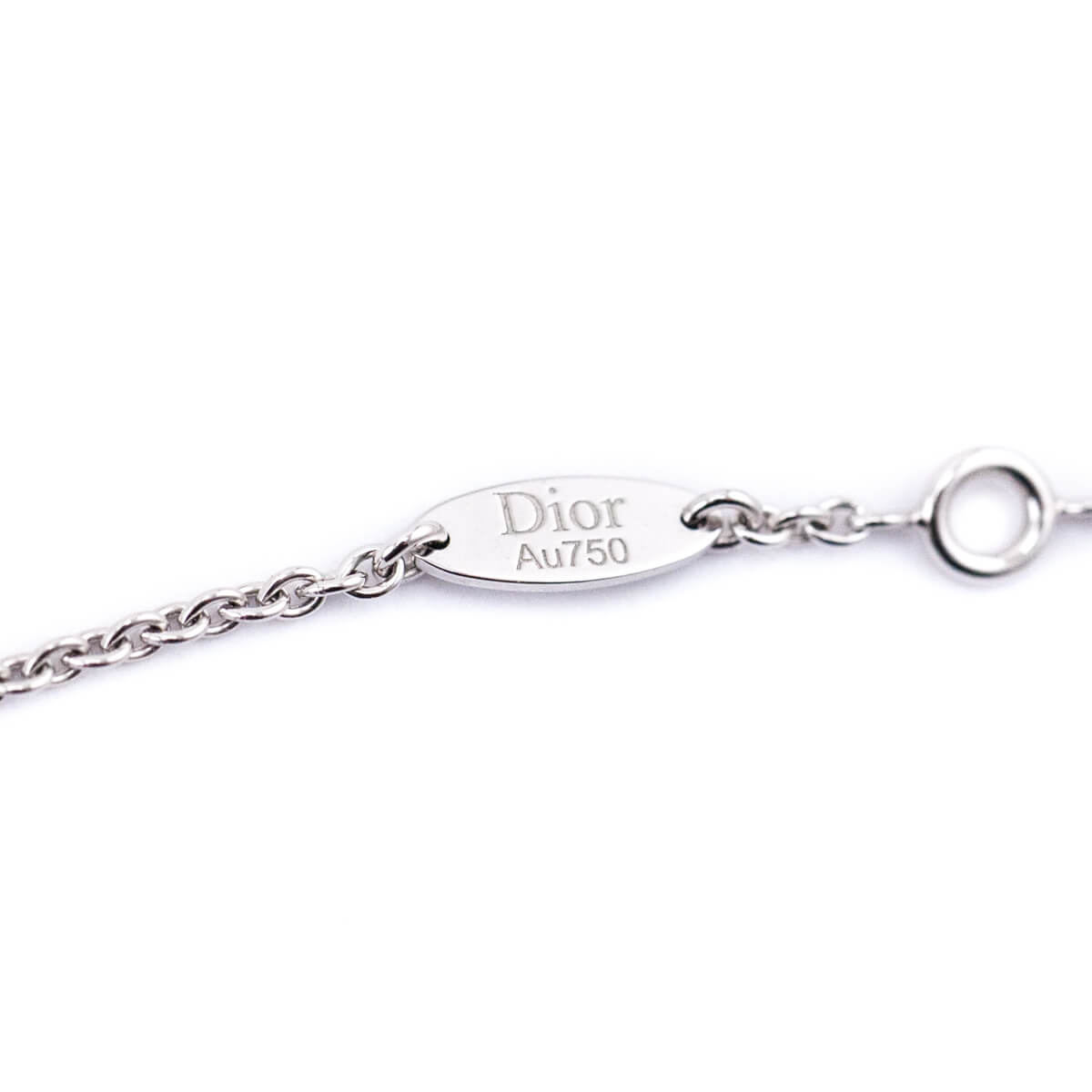 Dior 18K White Gold Diamond Mother of Pearl Rose Des Vents Bracelet