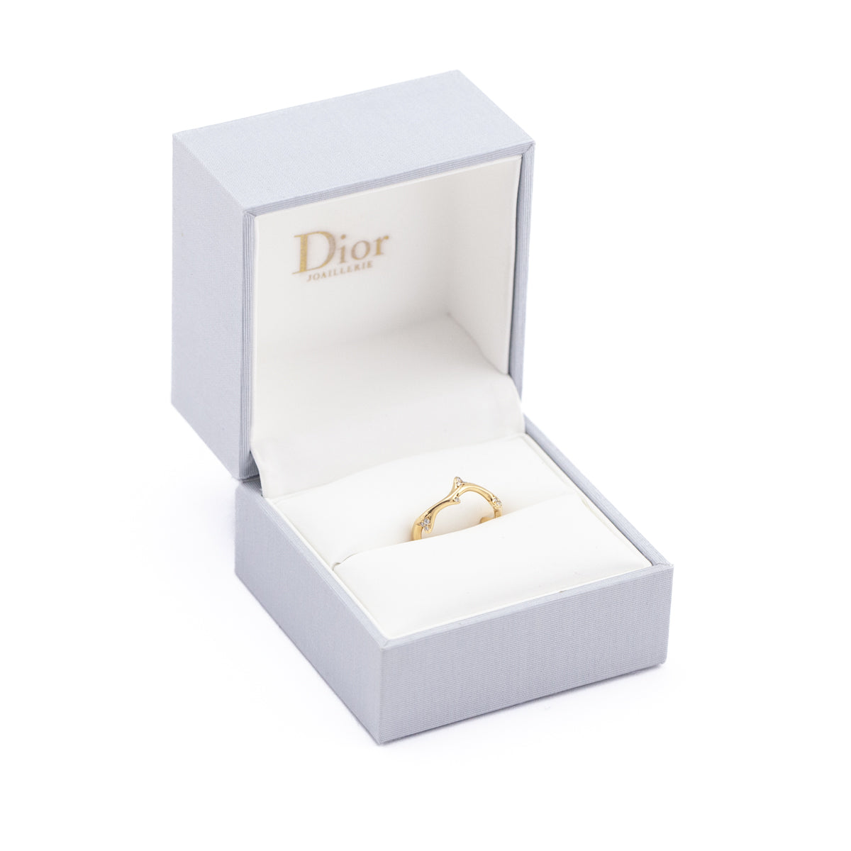 Dior 18K Yellow Gold Diamond Bois de Rose Ring