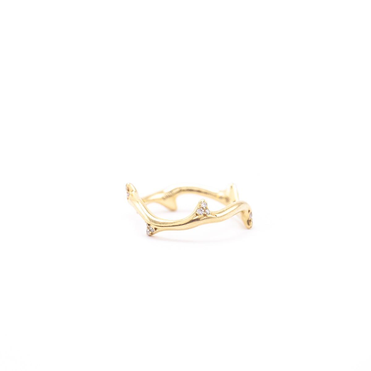 Dior 18K Yellow Gold Diamond Bois de Rose Ring