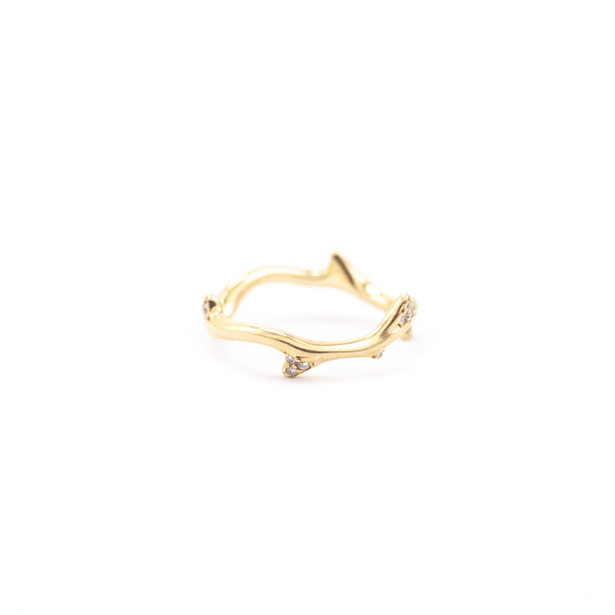 Dior 18K Yellow Gold Diamond Bois de Rose Ring